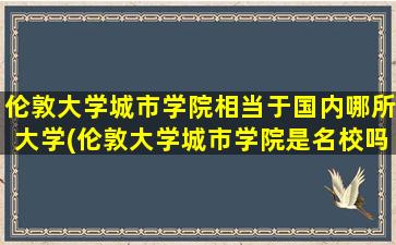 伦敦大学城市学院相当于国内哪所大学(伦敦大学城市学院是名校吗)