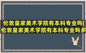 伦敦皇家美术学院有本科专业吗(伦敦皇家美术学院有本科专业吗多少分)