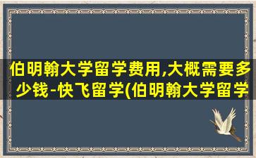 伯明翰大学留学费用,大概需要多少钱-快飞留学(伯明翰大学留学费用多少)