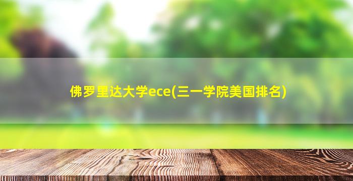 佛罗里达大学ece(三一学院美国排名)