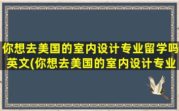 你想去美国的室内设计专业留学吗英文(你想去美国的室内设计专业留学吗翻译)