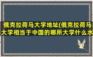 俄克拉荷马大学地址(俄克拉荷马大学相当于中国的哪所大学什么水平)