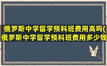 俄罗斯中学留学预科班费用高吗(俄罗斯中学留学预科班费用多少钱)