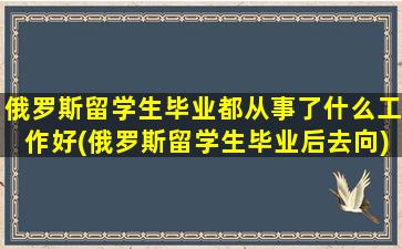 俄罗斯留学生毕业都从事了什么工作好(俄罗斯留学生毕业后去向)