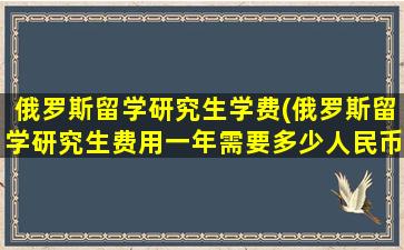 俄罗斯留学研究生学费(俄罗斯留学研究生费用一年需要多少人民币)