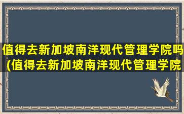 值得去新加坡南洋现代管理学院吗(值得去新加坡南洋现代管理学院吗英语)