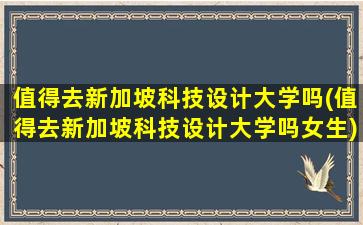 值得去新加坡科技设计大学吗(值得去新加坡科技设计大学吗女生)