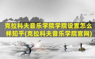 克拉科夫音乐学院学院设置怎么样知乎(克拉科夫音乐学院官网)