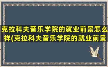 克拉科夫音乐学院的就业前景怎么样(克拉科夫音乐学院的就业前景分析)