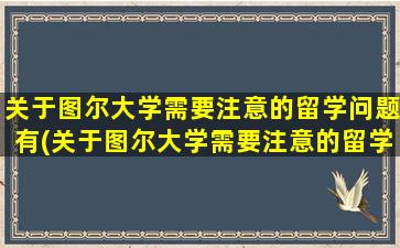 关于图尔大学需要注意的留学问题有(关于图尔大学需要注意的留学问题及答案)