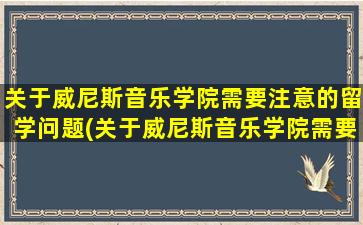 关于威尼斯音乐学院需要注意的留学问题(关于威尼斯音乐学院需要注意的留学问题有)