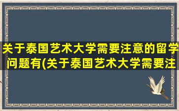 关于泰国艺术大学需要注意的留学问题有(关于泰国艺术大学需要注意的留学问题有)