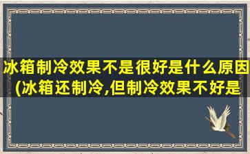 冰箱制冷效果不是很好是什么原因(冰箱还制冷,但制冷效果不好是什么原因)