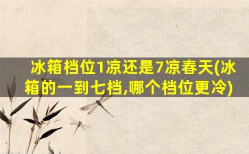 冰箱档位1凉还是7凉春天(冰箱的一到七档,哪个档位更冷)