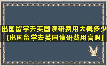 出国留学去英国读研费用大概多少(出国留学去英国读研费用高吗)