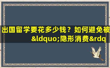 出国留学要花多少钱？如何避免被“隐形消费”？