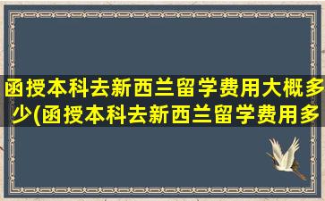 函授本科去新西兰留学费用大概多少(函授本科去新西兰留学费用多少钱)