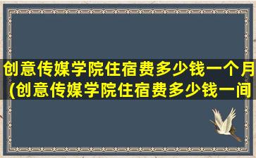 创意传媒学院住宿费多少钱一个月(创意传媒学院住宿费多少钱一间)