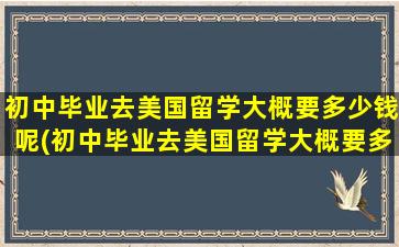 初中毕业去美国留学大概要多少钱呢(初中毕业去美国留学大概要多少钱一年)