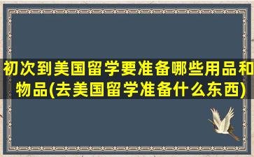 初次到美国留学要准备哪些用品和物品(去美国留学准备什么东西)