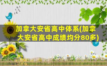 加拿大安省高中体系(加拿大安省高中成绩均分80多)