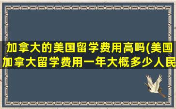 加拿大的美国留学费用高吗(美国加拿大留学费用一年大概多少人民币)