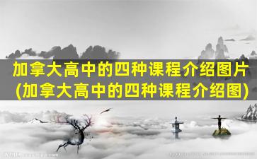 加拿大高中的四种课程介绍图片(加拿大高中的四种课程介绍图)