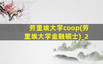 劳里埃大学coop(劳里埃大学金融硕士)_2