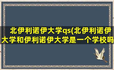 北伊利诺伊大学qs(北伊利诺伊大学和伊利诺伊大学是一个学校吗-)