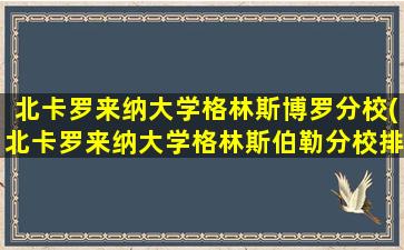 北卡罗来纳大学格林斯博罗分校(北卡罗来纳大学格林斯伯勒分校排名)