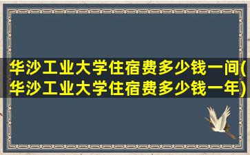 华沙工业大学住宿费多少钱一间(华沙工业大学住宿费多少钱一年)