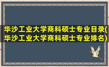 华沙工业大学商科硕士专业目录(华沙工业大学商科硕士专业排名)