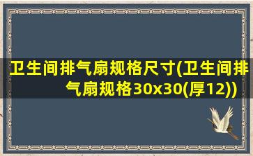 卫生间排气扇规格尺寸(卫生间排气扇规格30x30(厚12))