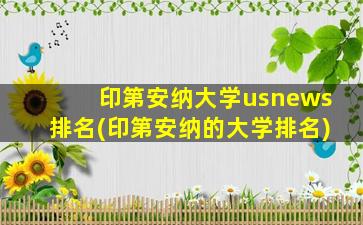 印第安纳大学usnews排名(印第安纳的大学排名)