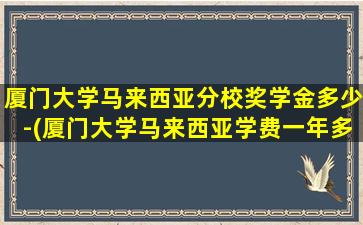 厦门大学马来西亚分校奖学金多少-(厦门大学马来西亚学费一年多少钱)