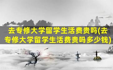 去专修大学留学生活费贵吗(去专修大学留学生活费贵吗多少钱)