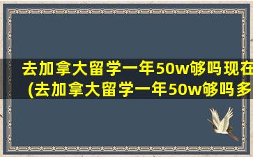 去加拿大留学一年50w够吗现在(去加拿大留学一年50w够吗多少钱)