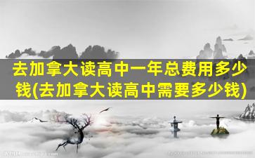 去加拿大读高中一年总费用多少钱(去加拿大读高中需要多少钱)