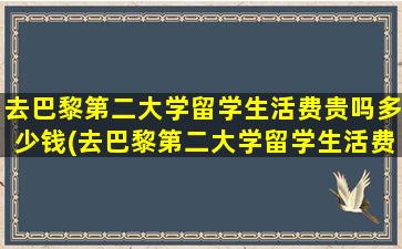 去巴黎第二大学留学生活费贵吗多少钱(去巴黎第二大学留学生活费贵吗)