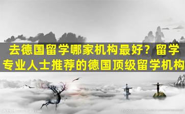 去德国留学哪家机构最好？留学专业人士推荐的德国顶级留学机构