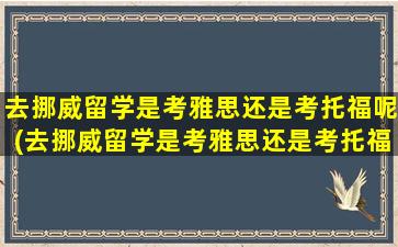 去挪威留学是考雅思还是考托福呢(去挪威留学是考雅思还是考托福呢知乎)