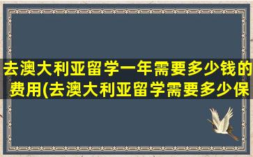 去澳大利亚留学一年需要多少钱的费用(去澳大利亚留学需要多少保证金)