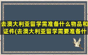 去澳大利亚留学需准备什么物品和证件(去澳大利亚留学需要准备什么)