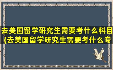 去美国留学研究生需要考什么科目(去美国留学研究生需要考什么专业)