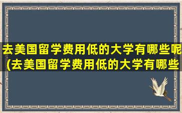 去美国留学费用低的大学有哪些呢(去美国留学费用低的大学有哪些专业)