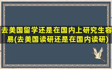 去美国留学还是在国内上研究生容易(去美国读研还是在国内读研)