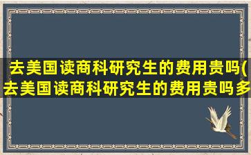 去美国读商科研究生的费用贵吗(去美国读商科研究生的费用贵吗多少钱)