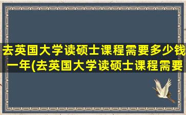 去英国大学读硕士课程需要多少钱一年(去英国大学读硕士课程需要多少钱呢)