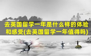 去英国留学一年是什么样的体验和感受(去英国留学一年值得吗)