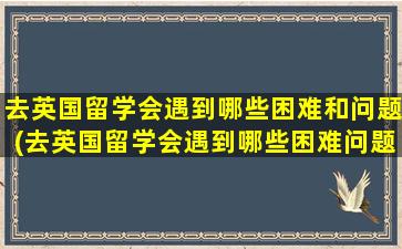 去英国留学会遇到哪些困难和问题(去英国留学会遇到哪些困难问题)